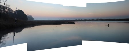 Pre dawn light, Exbury Egg looking south to the Isle of Wight, 7.50am, Wednesday 11.12.13