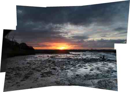 Sunrise, Exbury Egg looking South to the Isle of Wight, 7.56am, 7.12.13